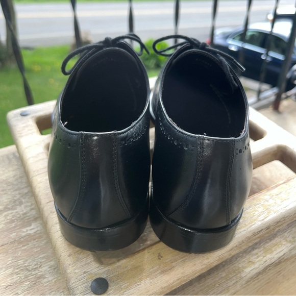 Johnston & Murphy Men's Leather Black Cap Toe Size 10M 24-2941 Made In Italy - Picture 4 of 12